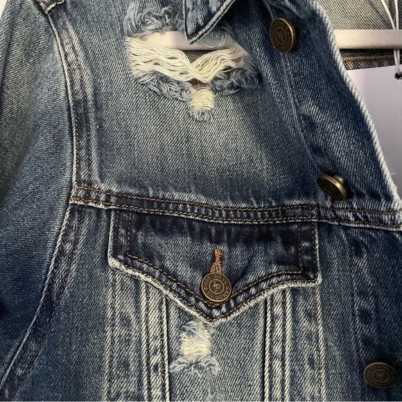 New! Sandrine Rose x Free People boys don’t cry Jean Jacket nwt 18295 - Picture 5 of 15